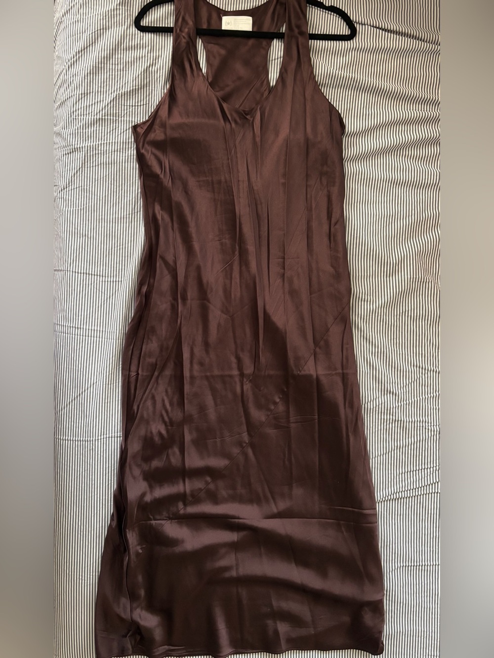 Banana Republic Silk Slip Dress in Deep Brown